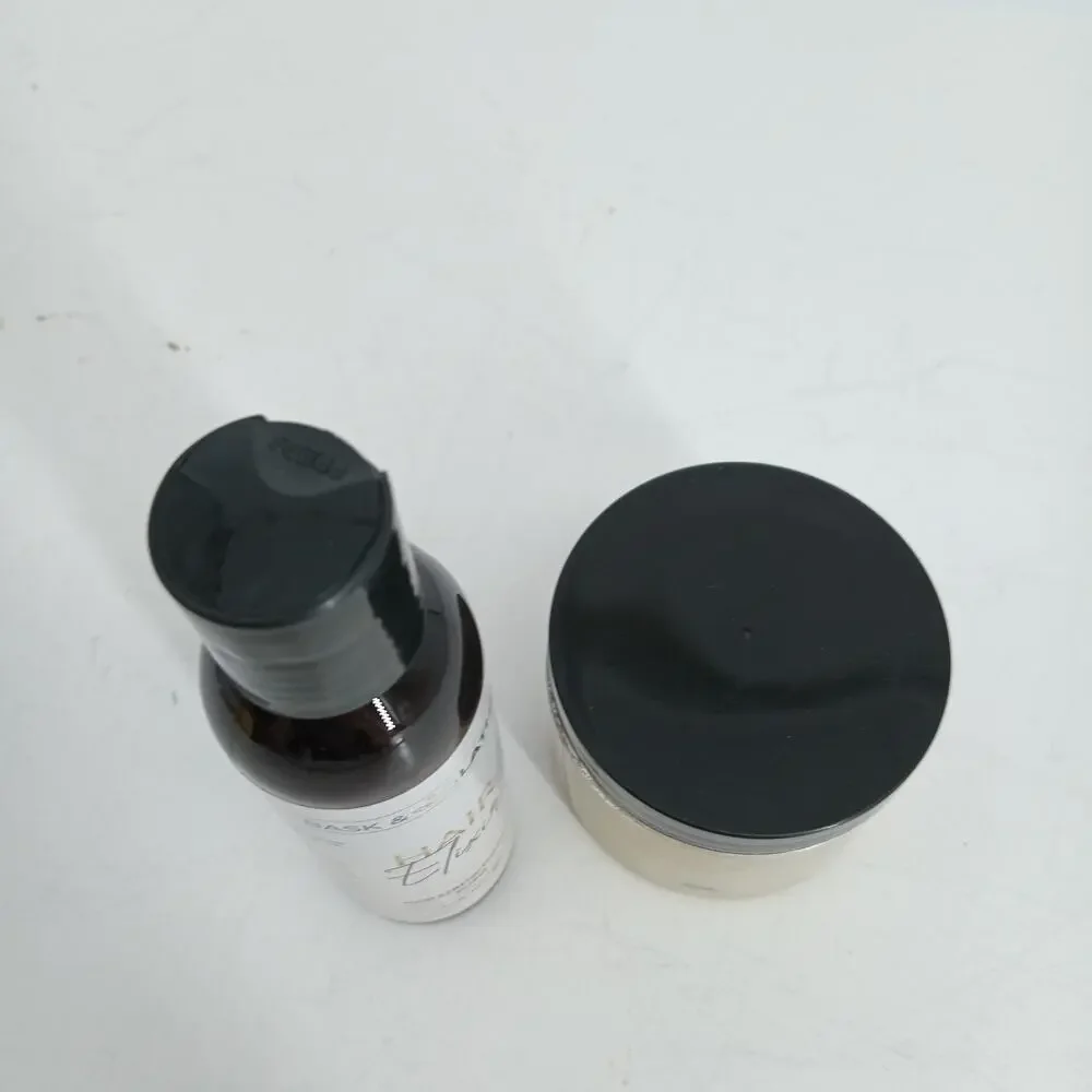 2X Bask & Lather Stimulating Scalp Hair Balm Moisturizing Dry Hair & Elixir New